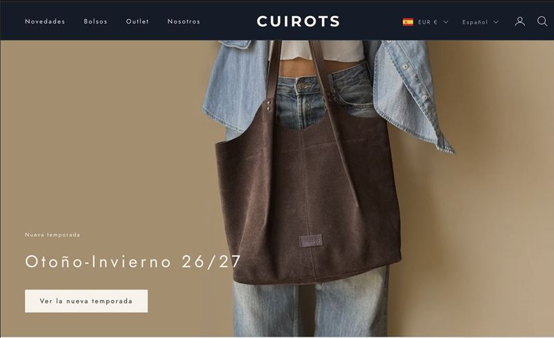 Captura real de la home de Cuirots